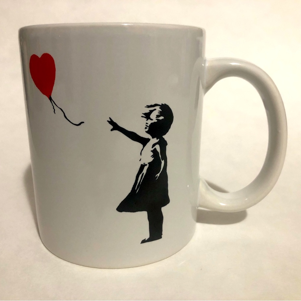 Banksy “Girl with Balloon” Mug Ceramic Coffee